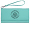 Dental Insignia / Emblem Ladies Wallet - Leather - Teal - Front View