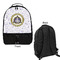 Dental Insignia / Emblem Large Backpack - Black - Front & Back View