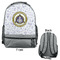 Dental Insignia / Emblem Large Backpack - Gray - Front & Back View