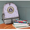 Dental Insignia / Emblem Large Backpack - Gray - On Desk