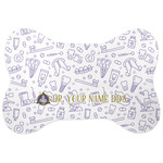 Dental Insignia / Emblem Bone Shaped Dog Food Mat (Personalized)