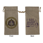 Dental Insignia / Emblem Burlap Gift Bag - Large - Double-Sided (Personalized)