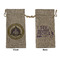 Dental Insignia / Emblem Large Burlap Gift Bags - Front & Back