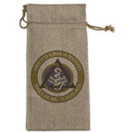 Dental Insignia / Emblem Burlap Gift Bag - Large - Single-Sided (Personalized)