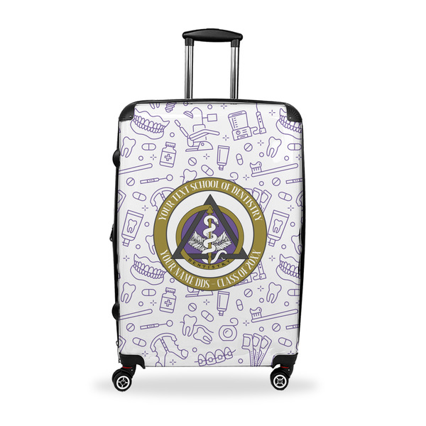 Custom Dental Insignia / Emblem Suitcase - 28" Large - Checked (Personalized)