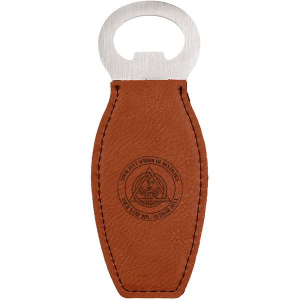 Custom Dental Insignia / Emblem Leatherette Bottle Opener - Single-Sided (Personalized)