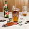 Dental Insignia / Emblem Leather Bar Bottle Opener - IN CONTEXT