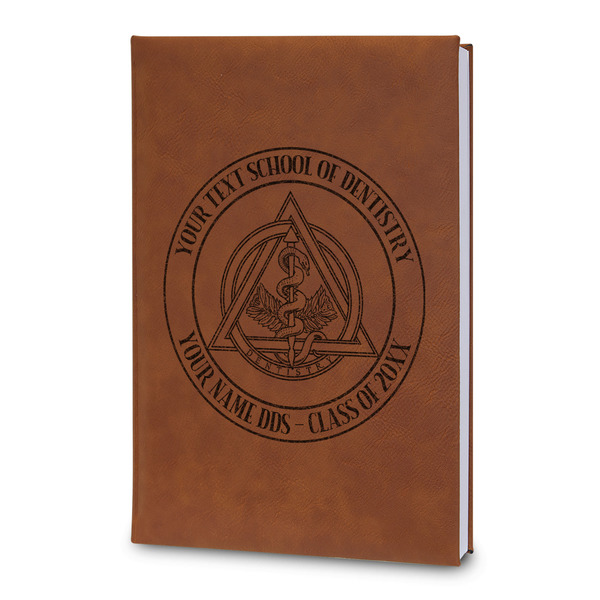 Custom Dental Insignia / Emblem Leatherette Journal - Large - Double-Sided (Personalized)