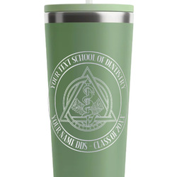 Dental Insignia / Emblem RTIC Everyday Tumbler with Straw - 28oz - Light Green - Double-Sided (Personalized)