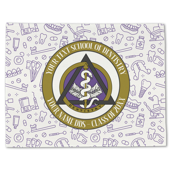 Custom Dental Insignia / Emblem Single-Sided Linen Placemat - Single (Personalized)
