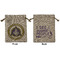 Dental Insignia / Emblem Medium Burlap Gift Bag - Front and Back