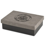 Dental Insignia / Emblem Gift Boxes w/ Engraved Leather Lid (Personalized)