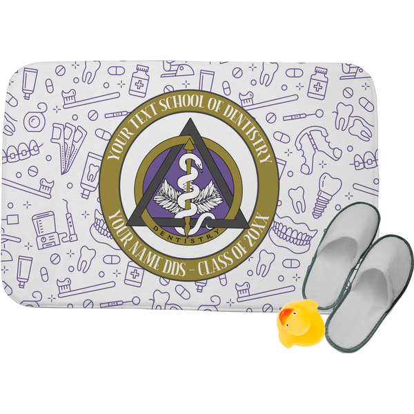 Custom Dental Insignia / Emblem Memory Foam Bath Mat (Personalized)