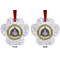 Dental Insignia / Emblem Metal Paw Ornament - Front and Back