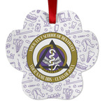 Dental Insignia / Emblem Metal Paw Ornament - Double-Sided (Personalized)