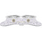 Dental Insignia / Emblem Metal Pet Bowls - On Dog Bone Shaped Mat