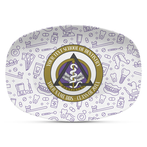 Custom Dental Insignia / Emblem Plastic Platter - Microwave & Oven Safe Composite Polymer (Personalized)