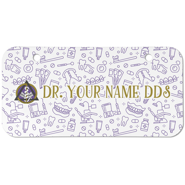 Custom Dental Insignia / Emblem Mini/Bicycle License Plate - 2 Holes (Personalized)