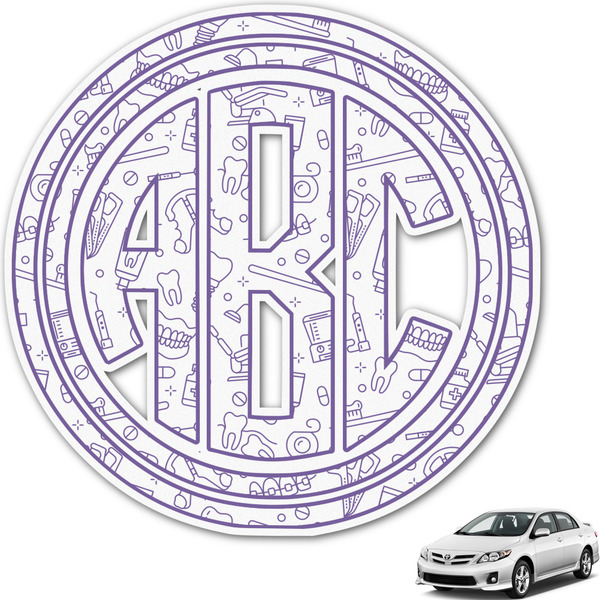 Custom Dental Insignia / Emblem Monogram Car Decal (Personalized)