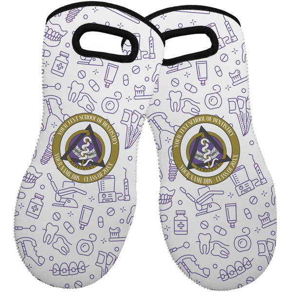 Custom Dental Insignia / Emblem Neoprene Oven Mitts - Set of 2 (Personalized)