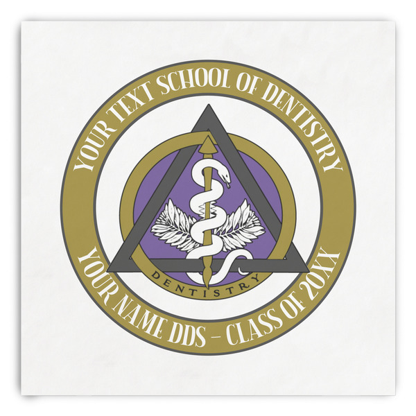 Custom Dental Insignia / Emblem Paper Dinner Napkins (Personalized)