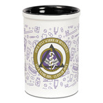 Dental Insignia / Emblem Ceramic Pencil Holders - Black