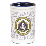 Dental Insignia / Emblem Ceramic Pencil Holders - Blue