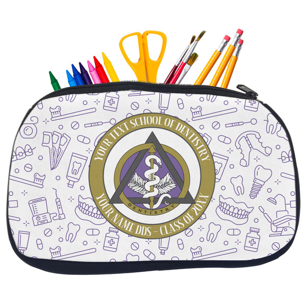 Custom Dental Insignia / Emblem Neoprene Pencil Case - Medium (Personalized)