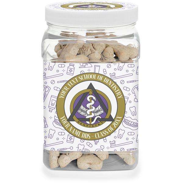 Custom Dental Insignia / Emblem Dog Treat Jar (Personalized)