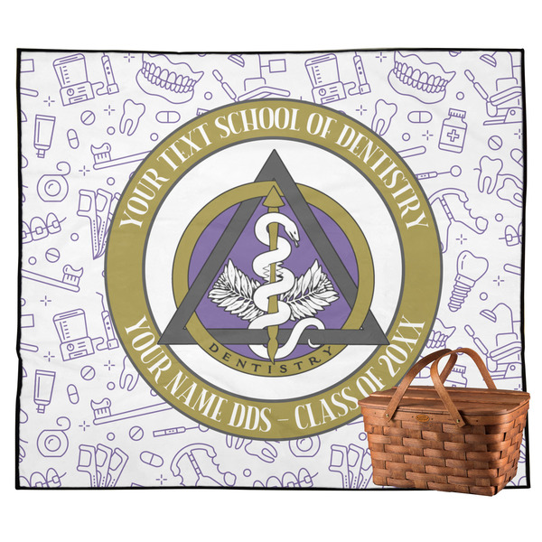 Custom Dental Insignia / Emblem Outdoor Picnic Blanket (Personalized)