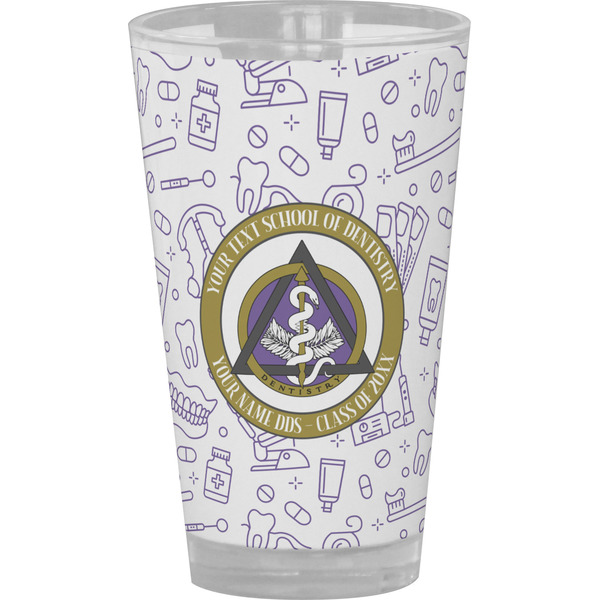 Custom Dental Insignia / Emblem Pint Glass - Full Color (Personalized)