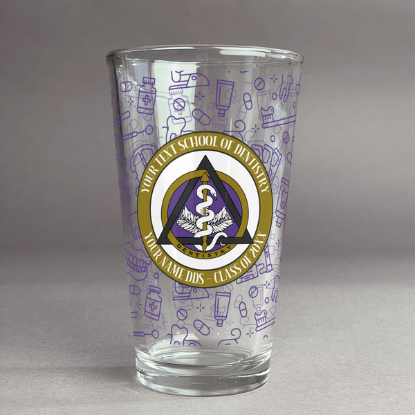 Custom Dental Insignia / Emblem Pint Glass - Full Print (Personalized)