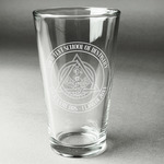 Dental Insignia / Emblem Pint Glass - Laser Engraved - Single (Personalized)