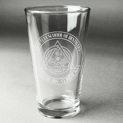 Dental Insignia / Emblem Pint Glass - Laser Engraved (Personalized)