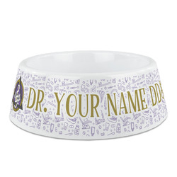 Dental Insignia / Emblem Plastic Dog Bowl - Medium (Personalized)