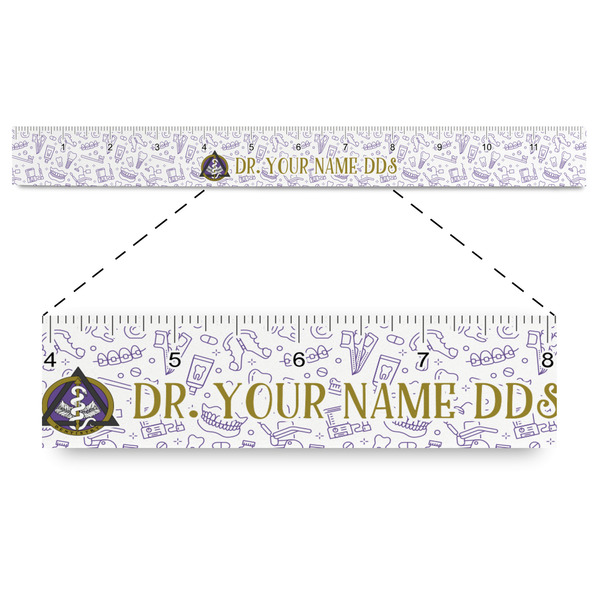 Custom Dental Insignia / Emblem Plastic Ruler - 12" (Personalized)