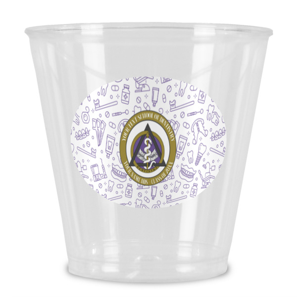 Custom Dental Insignia / Emblem Plastic Shot Glass (Personalized)