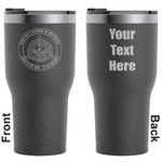 Dental Insignia / Emblem RTIC Tumbler - Black - Laser Engraved - Double-Sided (Personalized)