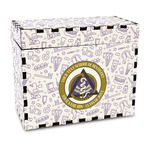 Dental Insignia / Emblem Wood Recipe Box - Full Color Print (Personalized)