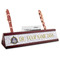 Dental Insignia / Emblem Red Mahogany Nameplates with Business Card Holder - Angle