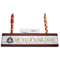 Dental Insignia / Emblem Red Mahogany Nameplates with Business Card Holder - Straight