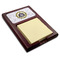 Dental Insignia / Emblem Red Mahogany Sticky Note Holder - Angle