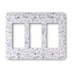 Dental Insignia / Emblem Rocker Style Light Switch Cover - Three Switch