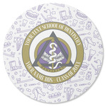 Dental Insignia / Emblem Round Rubber Backed Coaster - Single (Personalized)