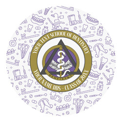 Dental Insignia / Emblem Round Decal (Personalized)