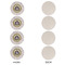 Dental Insignia / Emblem Round Linen Placemats - APPROVAL Set of 4 (single sided)