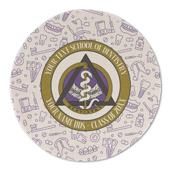 Dental Insignia / Emblem Round Linen Placemat (Personalized)