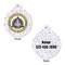 Dental Insignia / Emblem Round Pet ID Tag - Large - Front & Back View