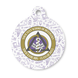 Dental Insignia / Emblem Round Pet ID Tag - Small (Personalized)