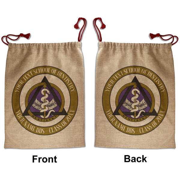 Custom Dental Insignia / Emblem Santa Sack - Double-Sided (Personalized)